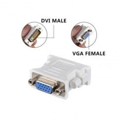 Connecteur Mâle  - Vers Mâle DVI 24+1 - Vers VGA Adaptateur