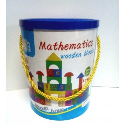 Mathematics wooden block