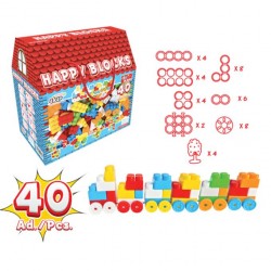 40 MEGA Blocs de construction-happy lego