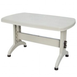 Sofpince Table Carré En Plastique 120x80 cm - Pour intérieur/extérieur - Blanc