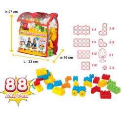 88 Blocs de construction-Tendance lego +Sac à dos