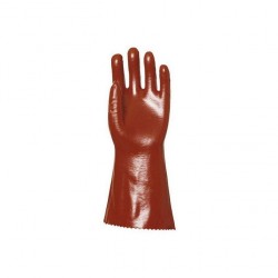 Paire de gants PVC - Anti acide- Rouge