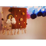 Lustres en macramé arc-en-ciel faits à la main décoratifs pour chambre d'enfant