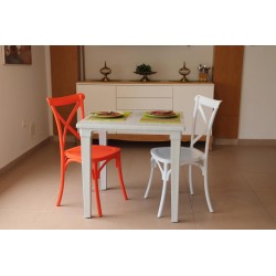 Sofpince Pack table carre 80 x 80 cm + 2 chaises