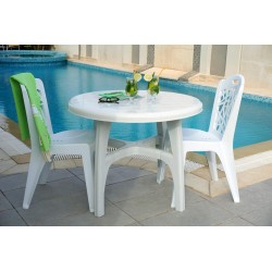 Sofpince Pack table rond 90cm + 2 chaises