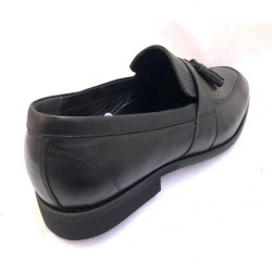 VIP SHOES Chaussures pour hommes - Cuir - Couleur noir -avec ponpon