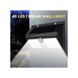 40 LED Solaire avec détecteur de mouvement et capteur de lumière