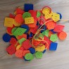 Blocs de Puzzle éducatifs jouets d'enfilage avec gros boutons