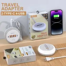 Chargeur multi-appareils 2 type-C et 4 ports USB